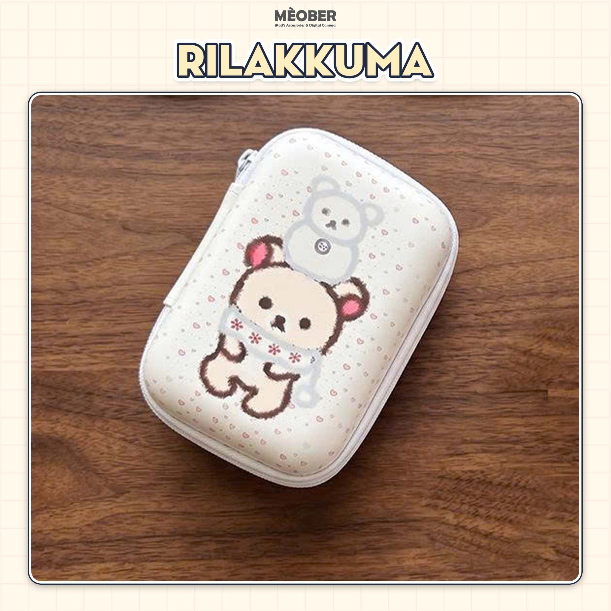  Túi đựng máy ảnh kĩ thuật số đa năng - Thiết kế họa tiết cute, chia ngăn thông minh bảo vệ tối đa cho digicam by MèoBer 