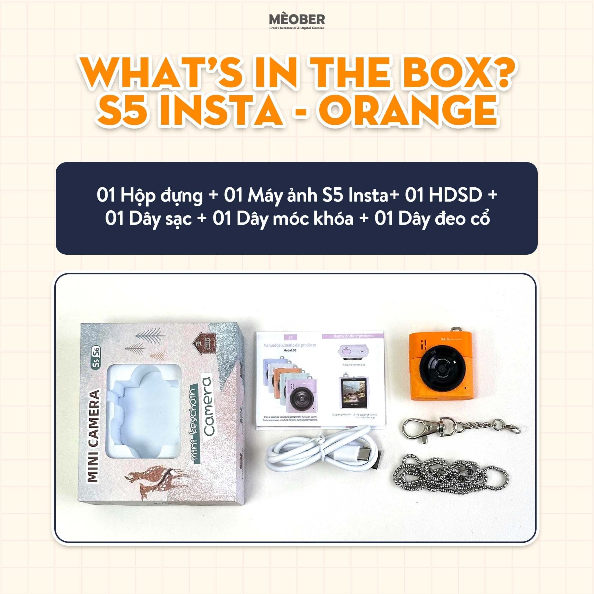  Máy Ảnh Móc Khóa Series Charmera Mini S5 Insta & A5 Polaroid ZooFamily – Chụp 64MP, quay video, filter & sticker độc quyền Y2K by MèoBer 