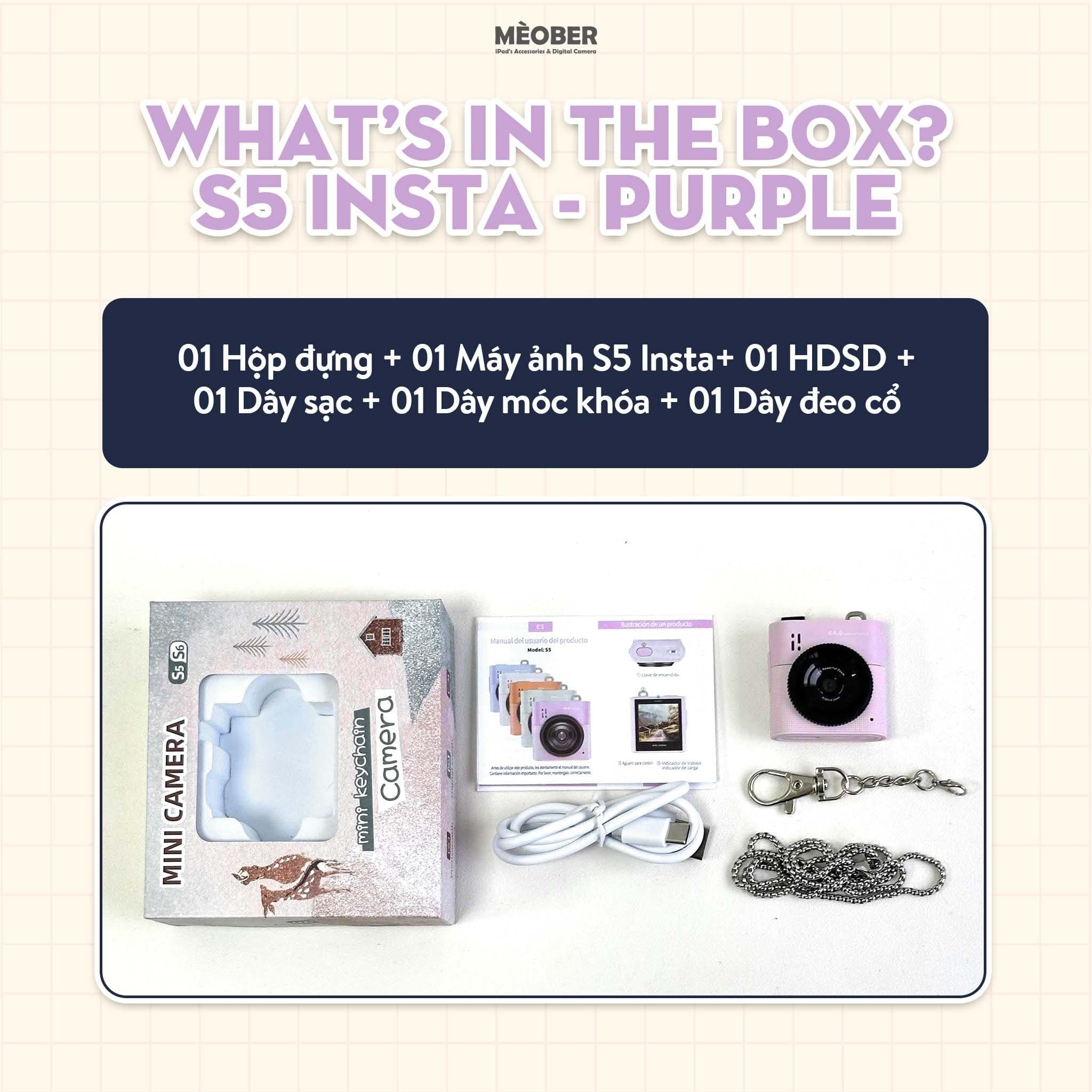  Máy Ảnh Móc Khóa Series Charmera Mini S5 Insta & A5 Polaroid ZooFamily – Chụp 64MP, quay video, filter & sticker độc quyền Y2K by MèoBer 