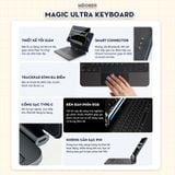  [2026] Bao Da Kèm Bàn Phím Magic Ultra Keyboard cho iPad by MèoBer dành cho iPad Pro, Air, 11inch, 12,9inch, M1 M2 M4 
