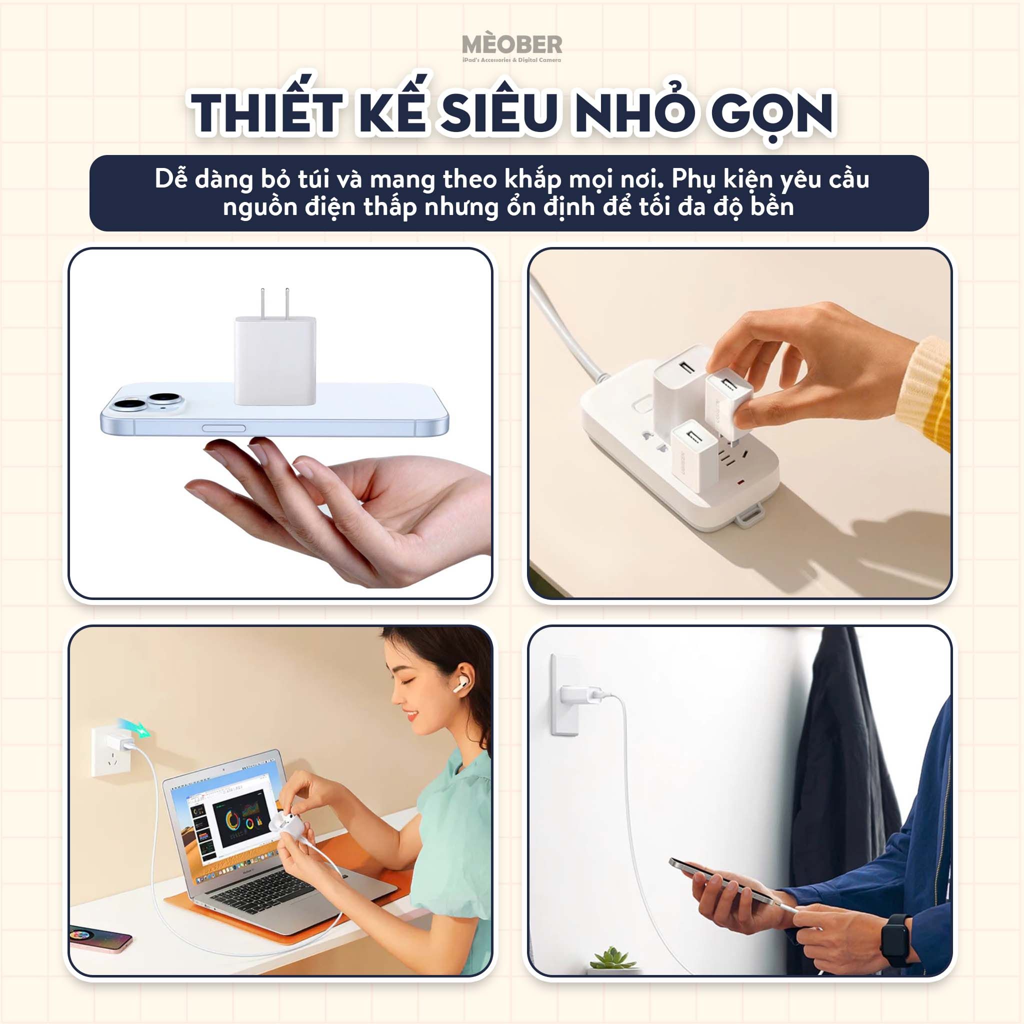  Dock cục sạc 5V1A USB đa năng Standard Charger - Tăng cường ổn định, nguồn với công suất tối ưu bền bỉ dành cho thiết bị, phụ kiện công nghệ by MèoBer 