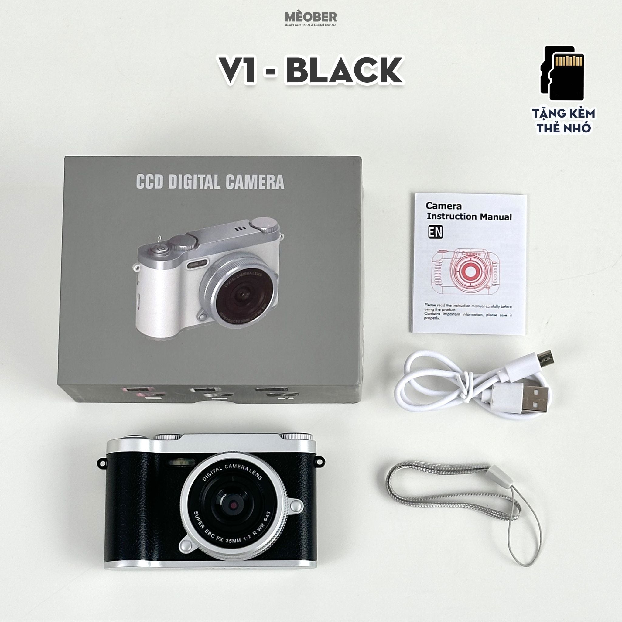  [Tặng thẻ nhớ] Máy ảnh kĩ thuật số digital CCD Play Camera - quay, chụp vintage, nhỏ gọn phong cách Children Y2K tích hợp nghe nhạc, chơi game by MèoBer 