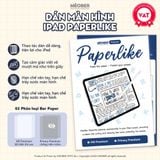  Dán màn hình iPad Paperlike Nhám - Viết vẽ như trên giấy, chống chói, hạn chế ánh sáng xanh dành cho Pro M1/M2, M4, Air 4/5/6, Gen 10/11 A16, Mini 6/7 Pro M1/M2, M4, Air 4/5/6, Gen 10/11 A16, Mini 6/7 Ber Paper by MèoBer 