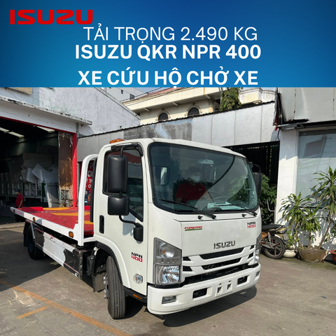 Isuzu NPR 400 Xe Tải Cứu Hộ Giao Thông Chở Xe