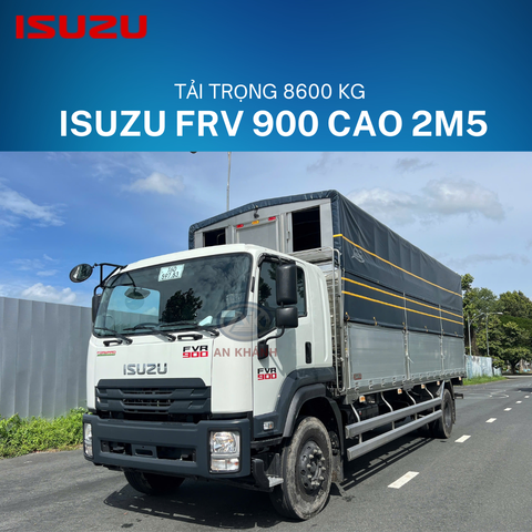 Xe tải Isuzu FVR 900 8.6 Tấn Thùng Dài 7m4 Garage Lượm cao 2m5