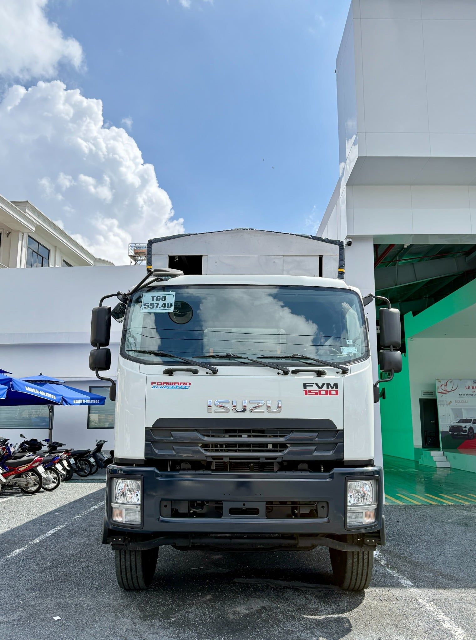  Xe tải Isuzu FVM 1500 15 tấn thùng Garage Lượm cao 2m5 