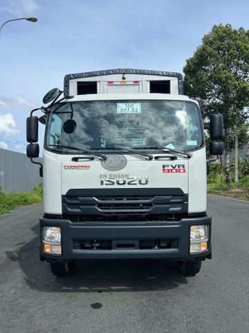 Xe tải Isuzu FVR 900 8.6 Tấn Thùng Dài 7m4 Garage Lượm cao 2m5