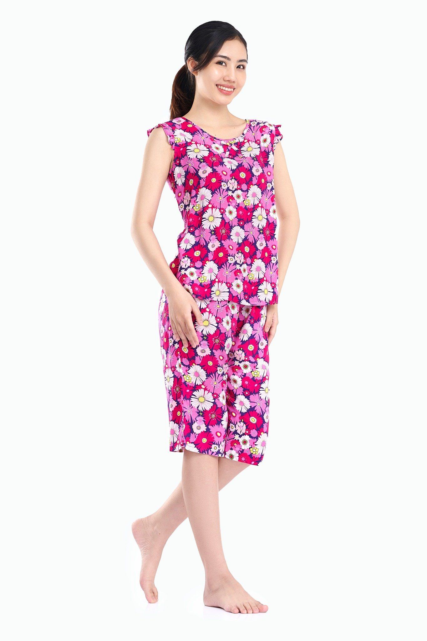 Q44118100 - Bộ lửng mặc nhà Rayon hoa