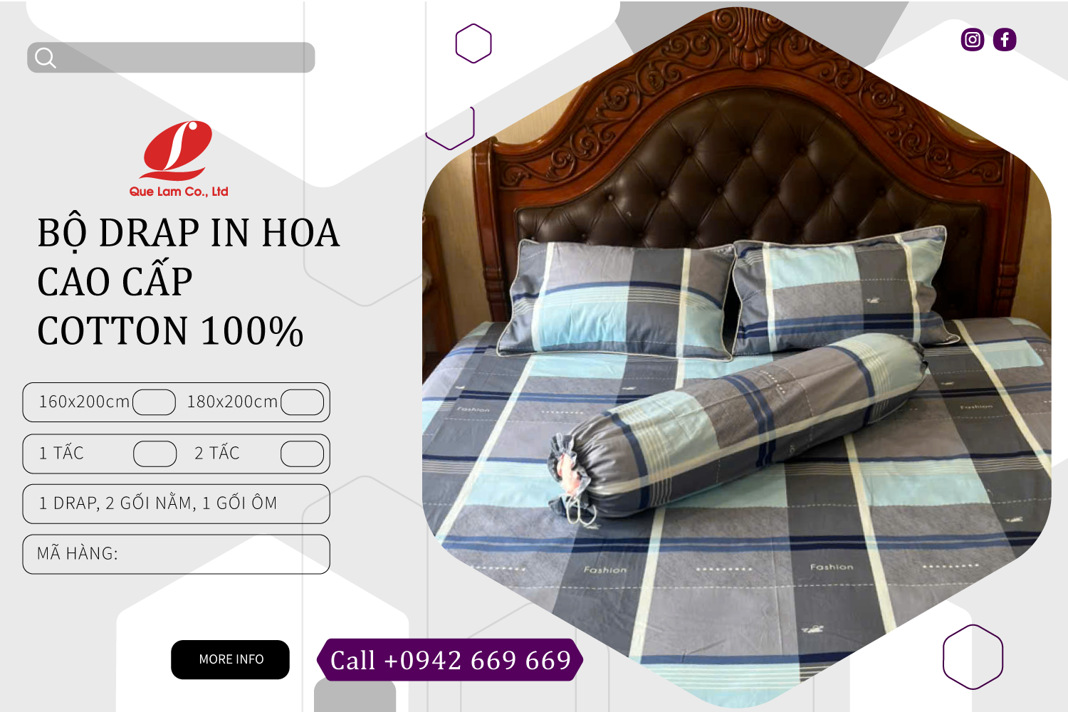 DCTH2502 - BỘ DRAP COTTON HOA CAO CẤP QUẾ LÂM