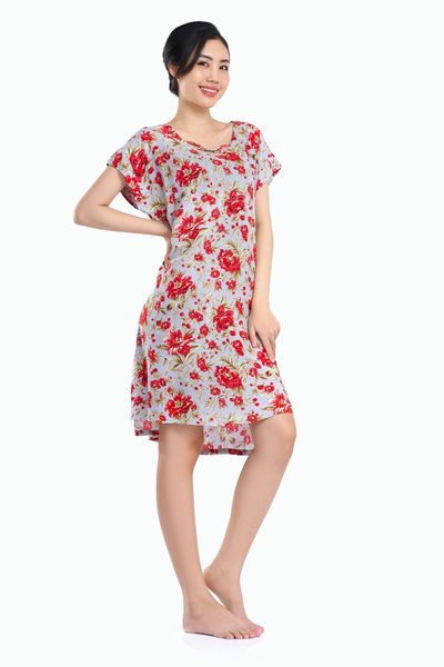  A47118021 - Đầm mặc nhà, váy ngủ nữ form rộng dáng cánh dơi chất Rayon mát mềm, họa tiết hoa bắt mắt nhiều màu full size M,L,XL,XXL 