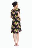  Q47119020 - Váy nữ mặc nhà tay cánh dơi dáng rộng vải Rayon hoa 