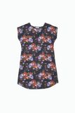  Q47119020 - Váy nữ mặc nhà tay cánh dơi dáng rộng vải Rayon hoa 