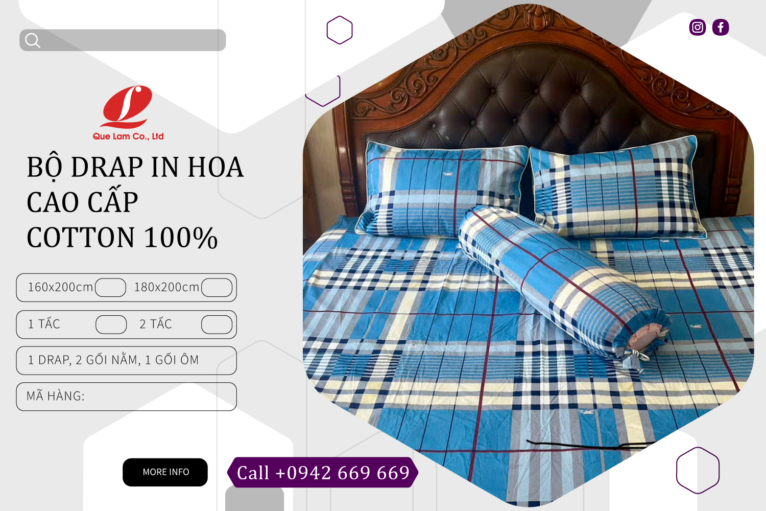 DCTH2502 - BỘ DRAP COTTON HOA CAO CẤP QUẾ LÂM