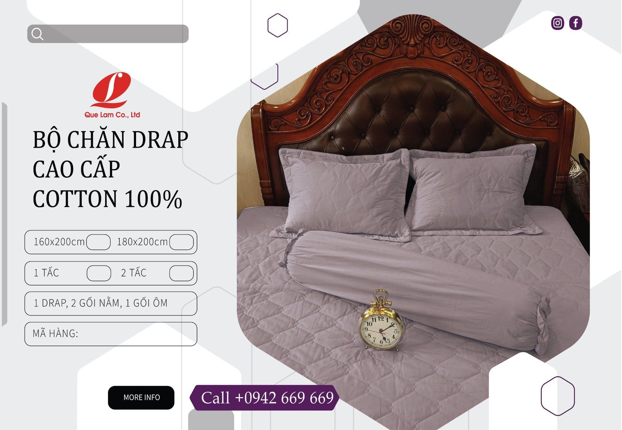 YDCTM2401 - BỘ CHĂN DRAP CHẦN COTTON MÀU CAO CẤP QUẾ LÂM