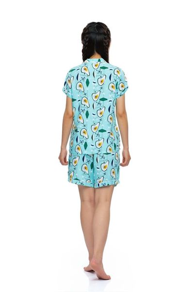 A43112302 - Đồ bộ Pijama quần ngắn áo ngắn tay họa tiết quả bơ