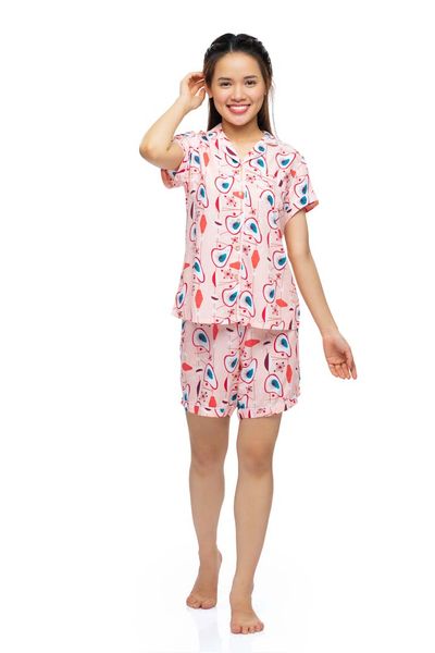 A43112302 - Đồ bộ Pijama quần ngắn áo ngắn tay họa tiết quả bơ