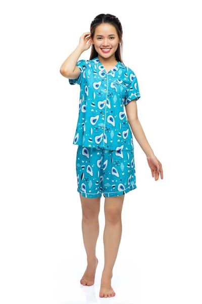 A43112302 - Đồ bộ Pijama quần ngắn áo ngắn tay họa tiết quả bơ