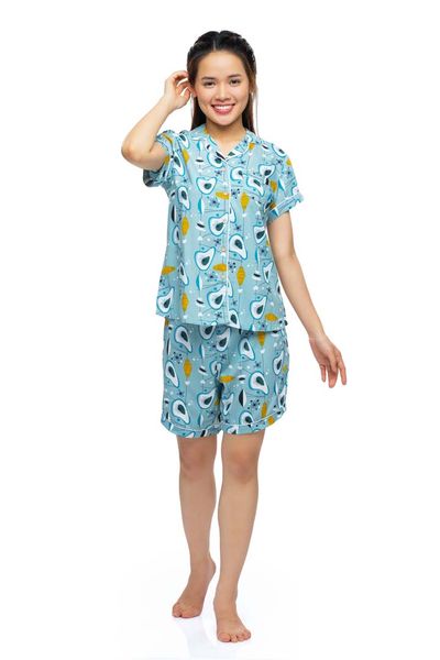 A43112302 - Đồ bộ Pijama quần ngắn áo ngắn tay họa tiết quả bơ