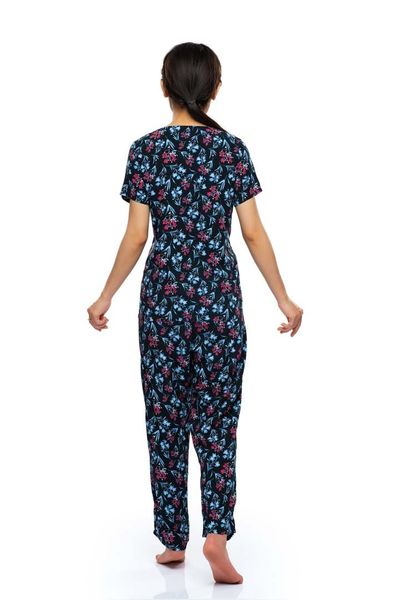 A45112302 - Bộ dài cổ tròn xẻ V, rã đô, viền lé, nẹp nút mềm mại thoáng mát