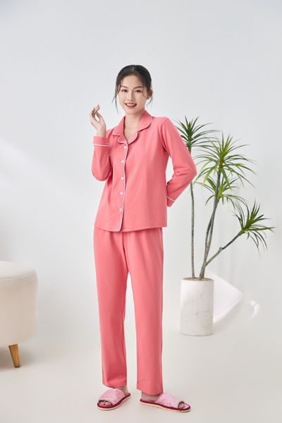 A45512401 - Bộ Pijama dài tay cao cấp Ailai thun dệt kim
