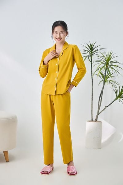A45512401 - Bộ Pijama dài tay cao cấp Ailai thun dệt kim