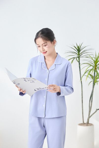 A45512401 - Bộ Pijama dài tay cao cấp Ailai thun dệt kim