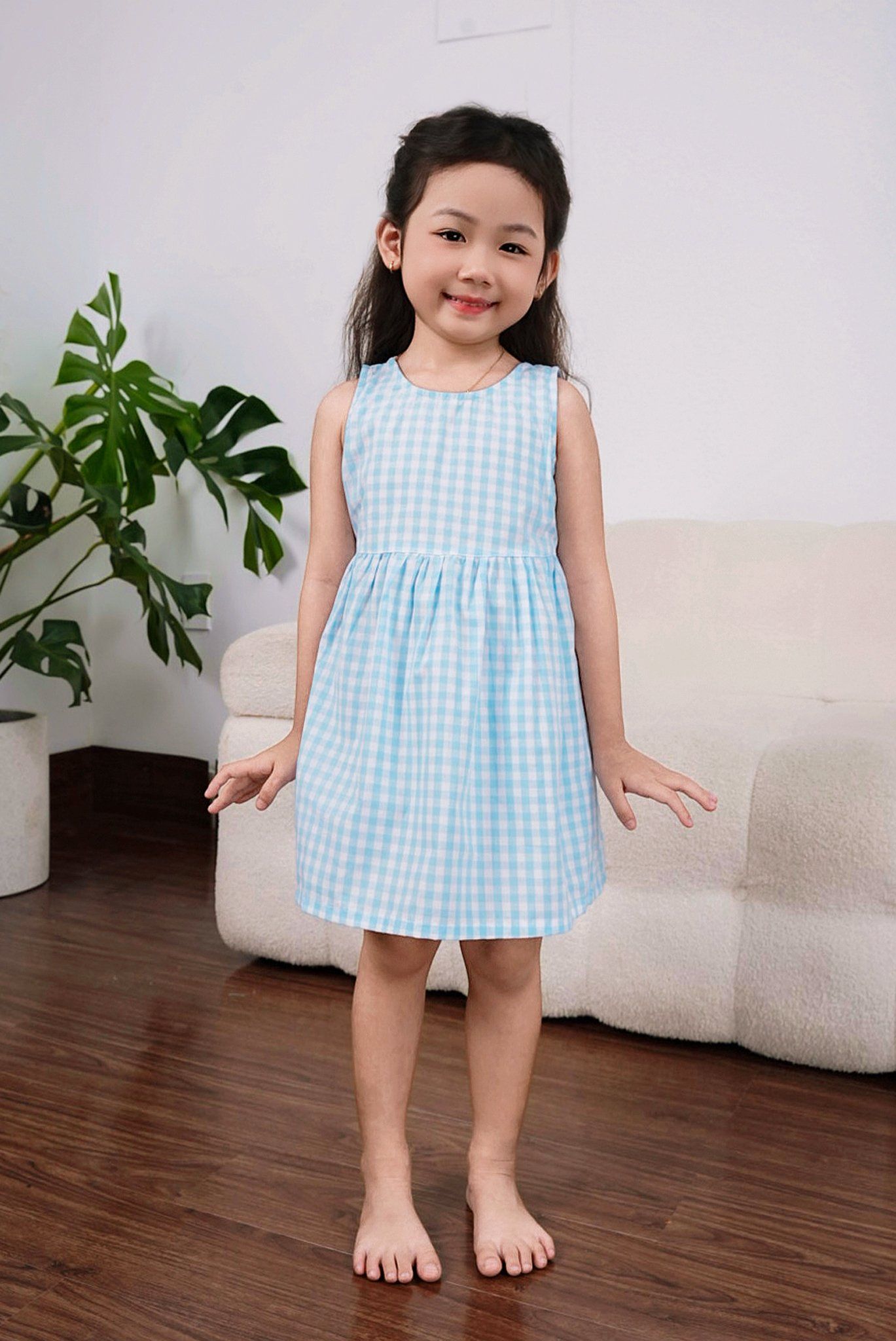 Q27212401 - Đầm bé gái Cotton hoa