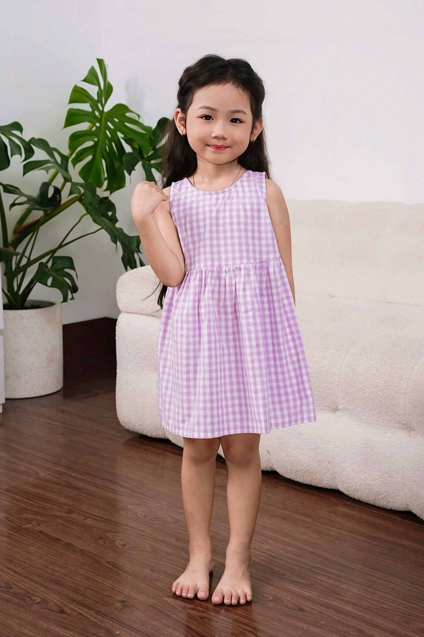 Q27212401 - Đầm bé gái Cotton hoa