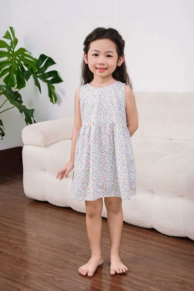 Q27212401 - Đầm bé gái Cotton hoa