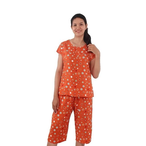 Q44112102 - Đồ bộ mặc nhà bộ lửng Rayon in hoa