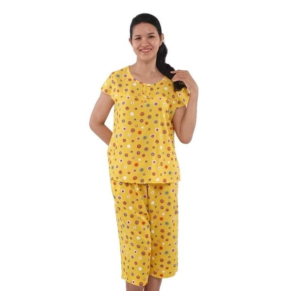 Q44112102 - Đồ bộ mặc nhà bộ lửng Rayon in hoa