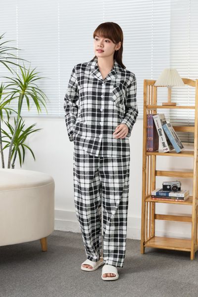 A45212510 - Bộ Dài Piiama Cotton Tay Dài