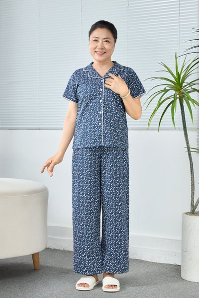 A58212603 - Bộ Lỡ Pijama Cotton Tay Ngắn