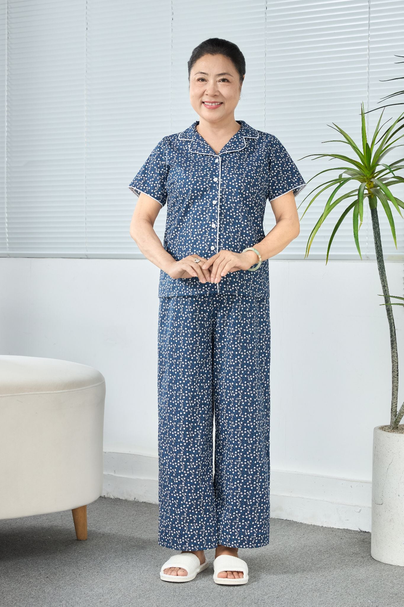 A58212603 - Bộ Lỡ Pijama Cotton Tay Ngắn