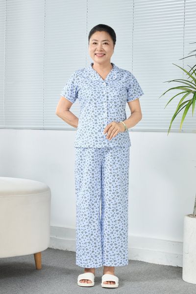 A58212603 - Bộ Lỡ Pijama Cotton Tay Ngắn
