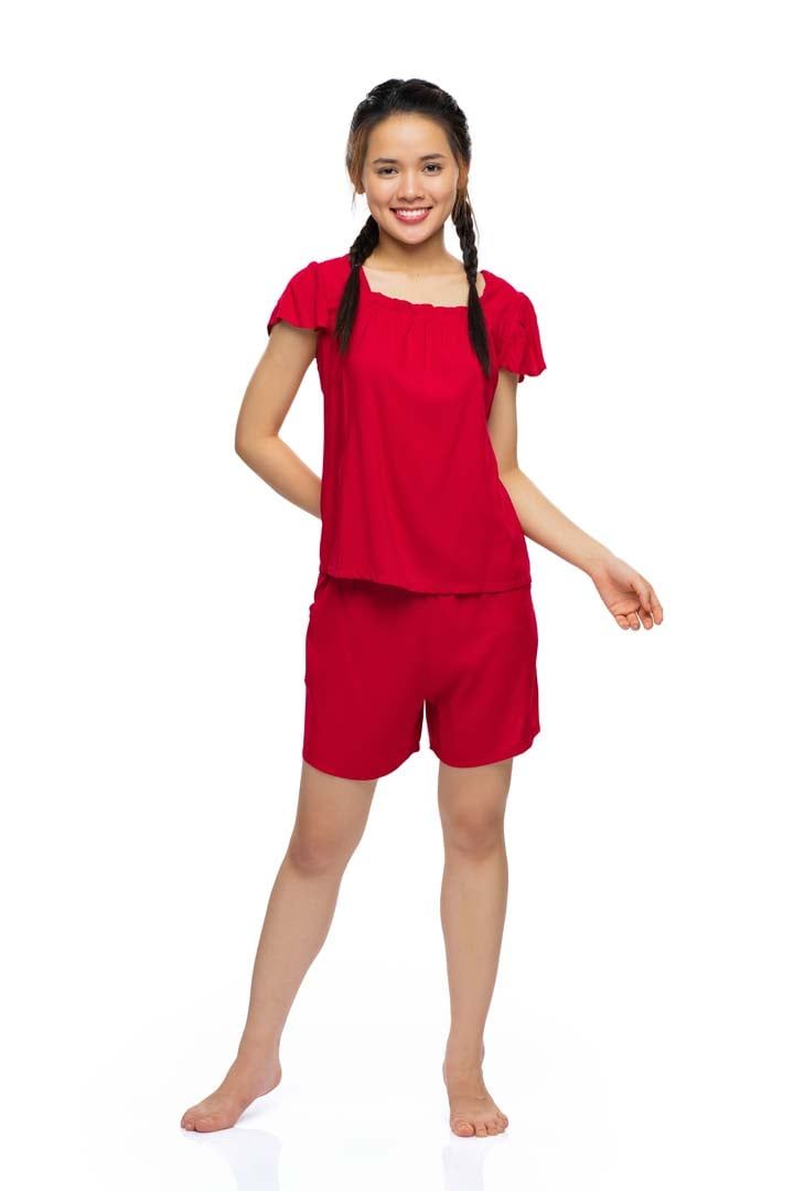  Q43112203 - Bộ ngắn mặc nhà rayon màu 