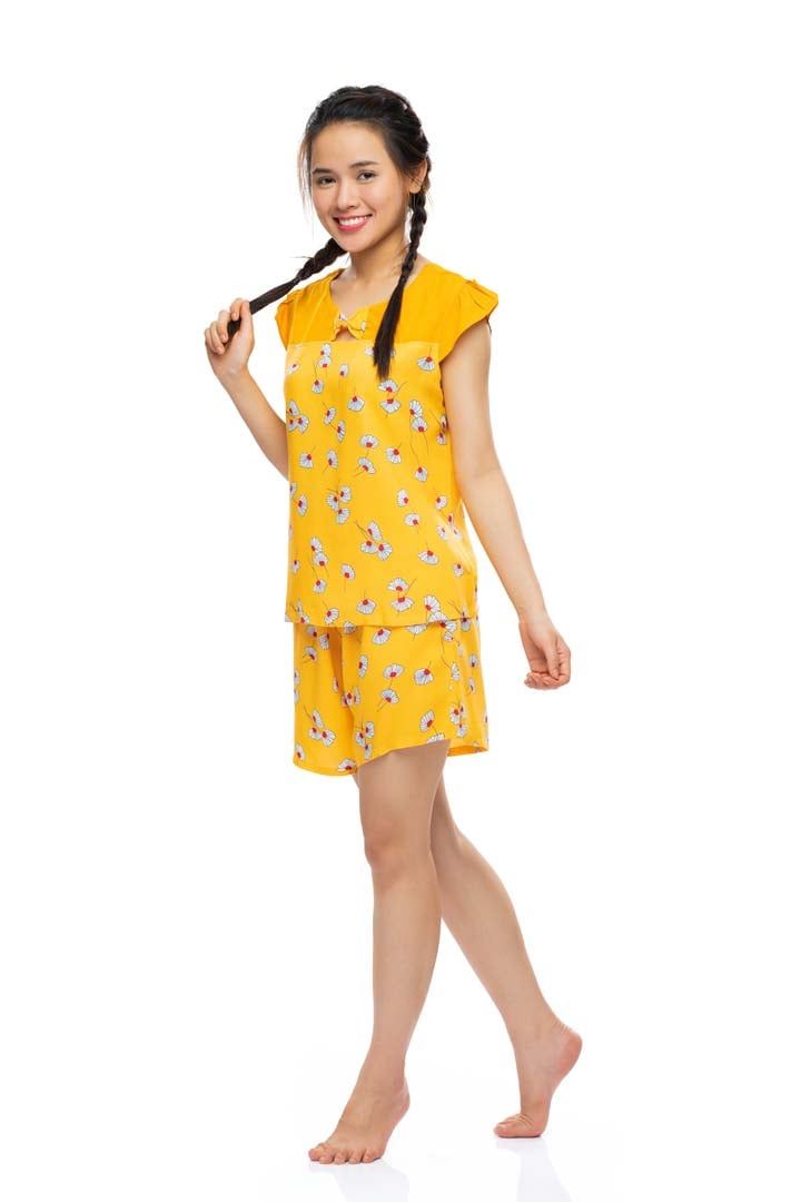  Q43112301 - Bộ ngắn mặc nhà Rayon hoa 