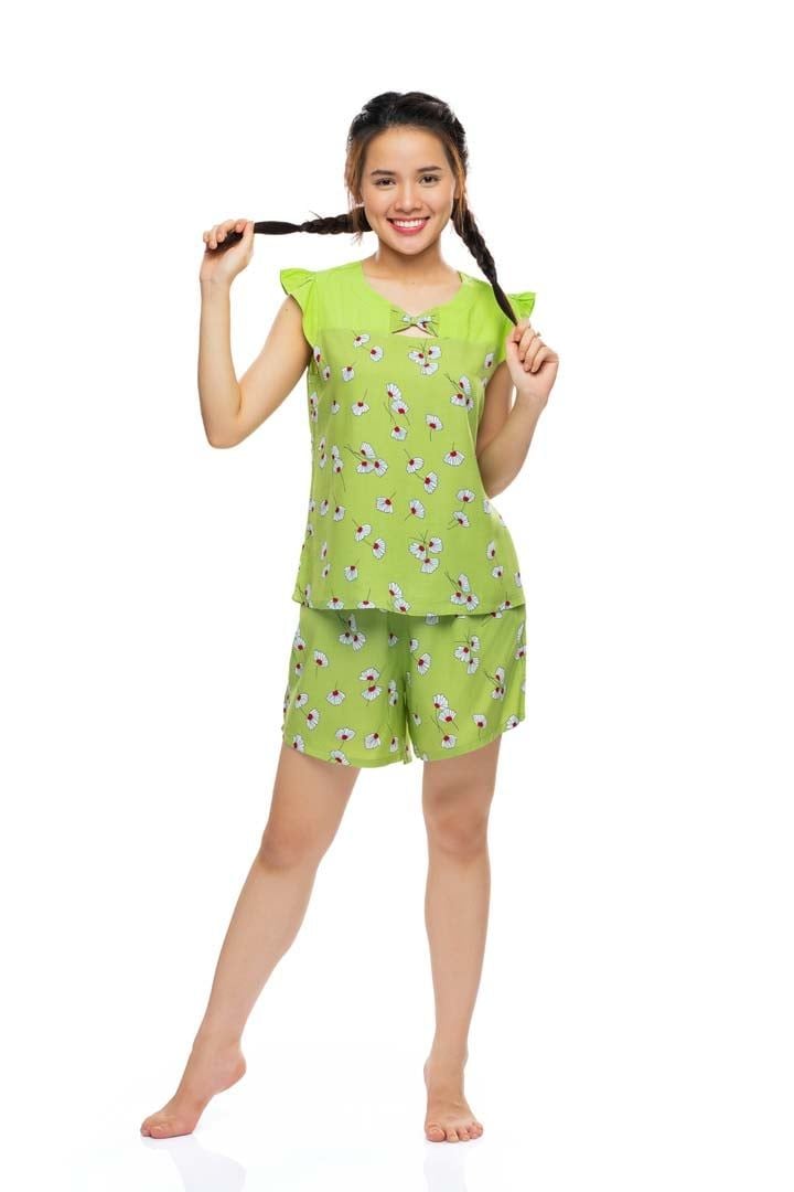  Q43112301 - Bộ ngắn mặc nhà Rayon hoa 