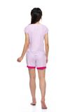  Q43218080 - Đồ bộ mặc nhà cotton quần đùi áo cộc tay họa tiết chấm bi đơn giản 