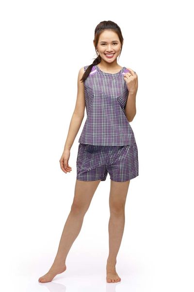 Q43318050 - Đồ bộ mặc nhà bộ ngắn kate sợi màu
