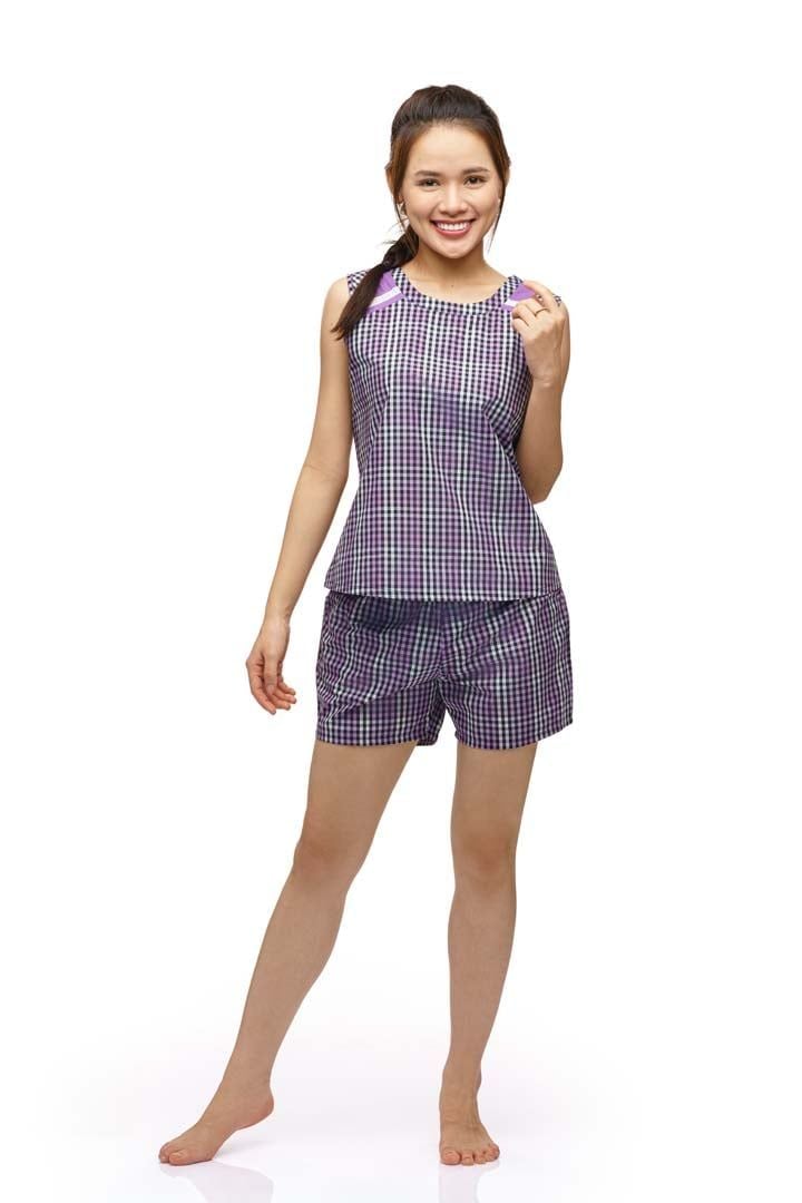 Q43318050 - Đồ bộ mặc nhà bộ ngắn kate sợi màu