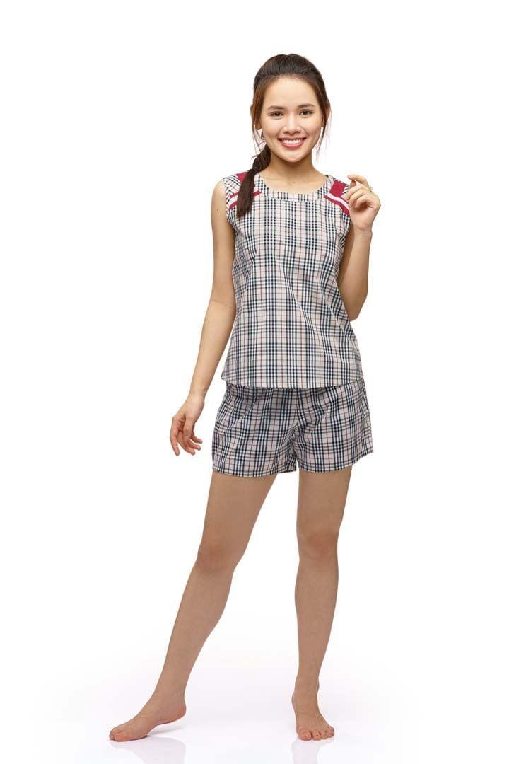 Q43318050 - Đồ bộ mặc nhà bộ ngắn kate sợi màu