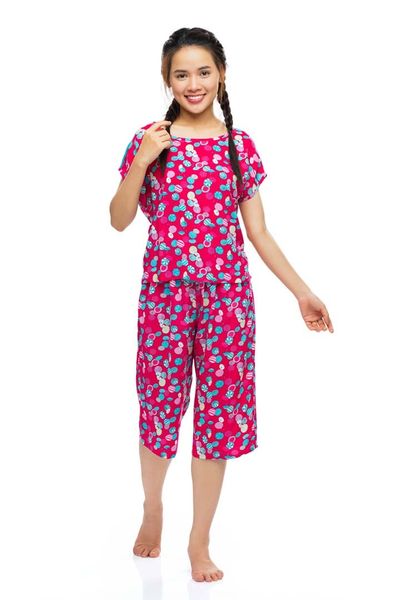 Q44119120 - Đồ bộ mặc nhà bộ lửng Rayon (viscose) hoa