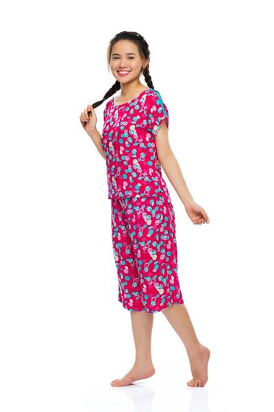 Q44119120 - Đồ bộ mặc nhà bộ lửng Rayon (viscose) hoa