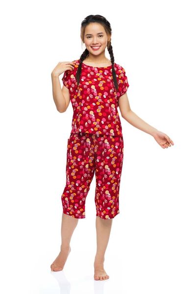 Q44119120 - Đồ bộ mặc nhà bộ lửng Rayon (viscose) hoa