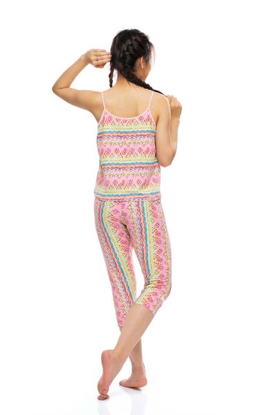 Q44519030 - Đồ bộ mặc nhà bộ lửng thun cotton in hoa