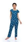  Q45112304 - Đồ Bộ Dài Rayon/ Viscose Nữ Mặc Nhà QUẾ LÂM Cổ Vuông Nhún Tay Ngắn 