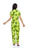  Q45212202 - Bộ dài cotton hoa Pyzama viền lé tay ngắn 