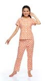  Q45212202 - Bộ dài cotton hoa Pyzama viền lé tay ngắn 