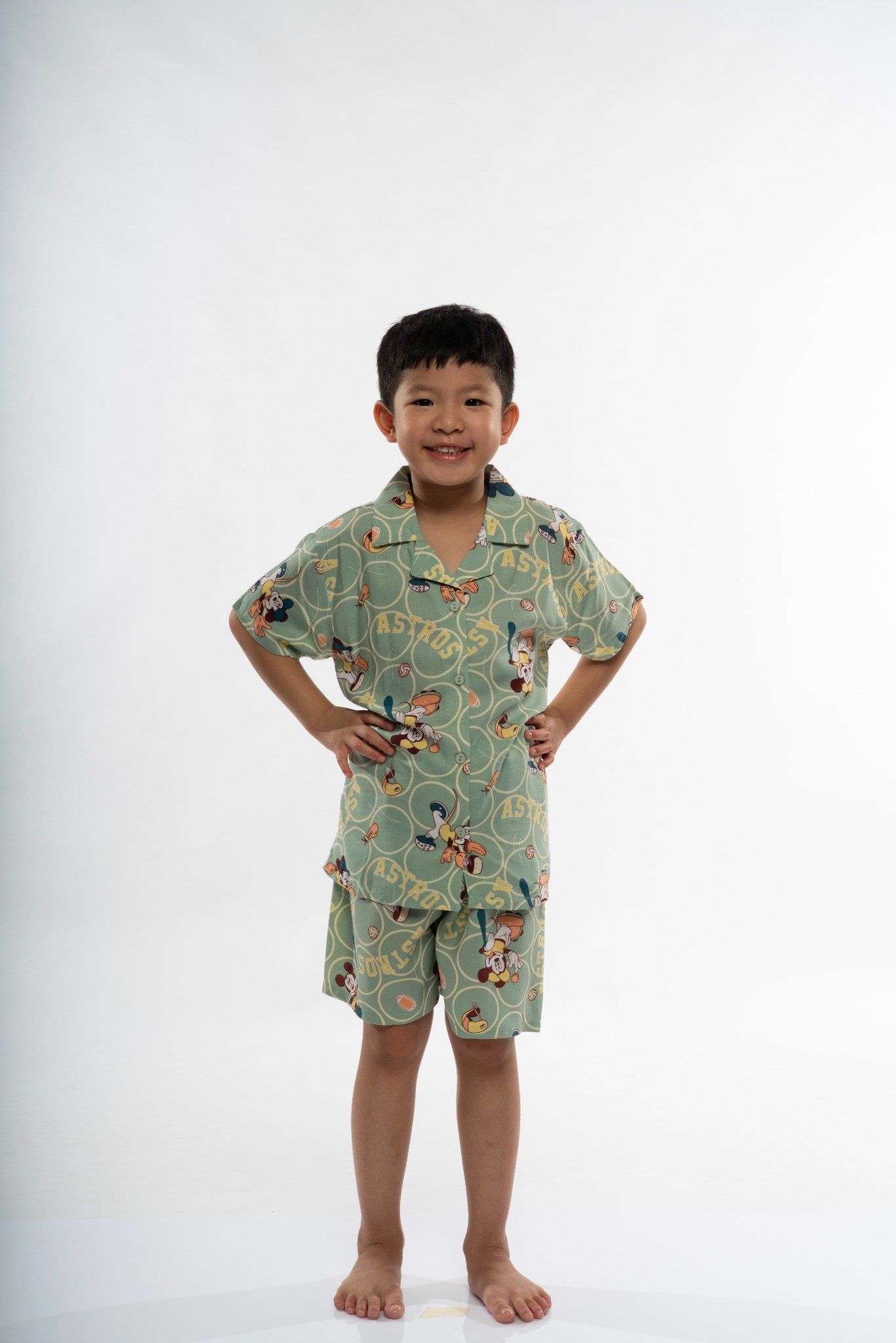 Q33112301 - Đồ  bộ mặc nhà bé trai Pijama quần ngắn áo cộc tay mềm mát an toàn cho da